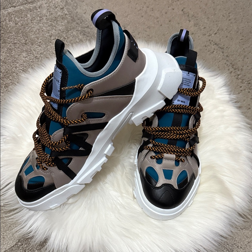 McQ by Alexander McQueen Men's Orbyt Descender 2.0 Composite Leather Sneakers